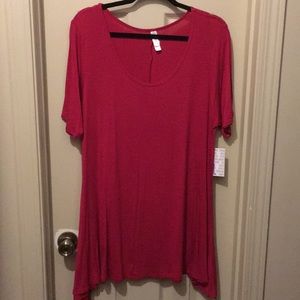 Perfect T Large Solid deep pink almost red